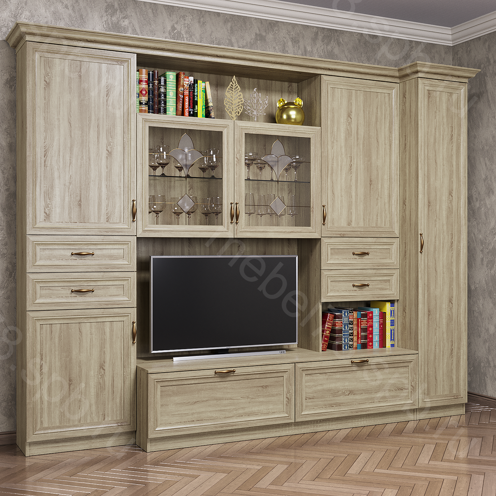 Стенка Венеция 4 с витражом