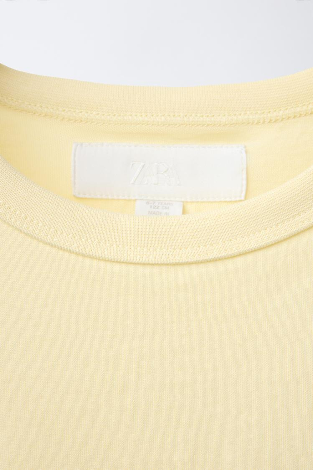 ZARA ФУТБОЛКА БЕЗ РУКАВОВ С ЛОГОТИПОМ, ЖЕЛТЫЙ