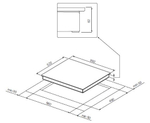 Индукционная варочная поверхность Graude IK 60.1 E схема встраивания