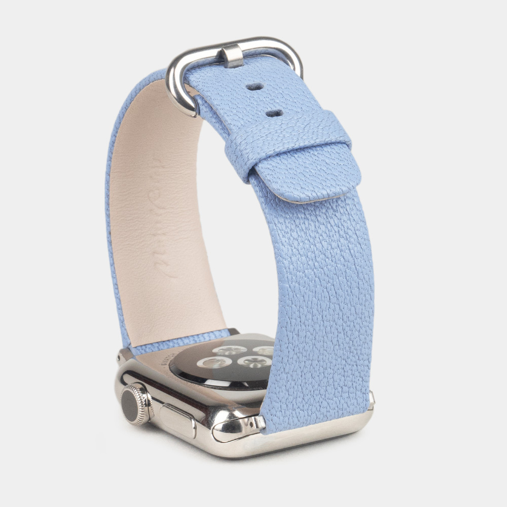 Ремешок для Apple Watch 44/45/46 mm из кожи козы, василькового цвета