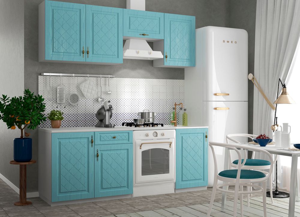 Модульный кухонный гарнитур «Гранд» 2100мм (Зеленый)