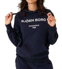 Женская Кофта теннисная Björn Borg Boyfriend Hoodie - небесный