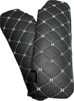 Чехлы на козырьки ЛАДА Ларгус, РЕНО Логан, Дастер, Сандеро (белая нить Бабочка)