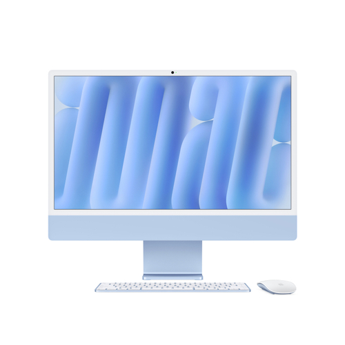 Моноблок Apple iMac 24" Retina 4,5K (2024) (M4 8C CPU, 8C GPU, 2024), 16 ГБ, 256 ГБ SSD, Голубой (Blue)