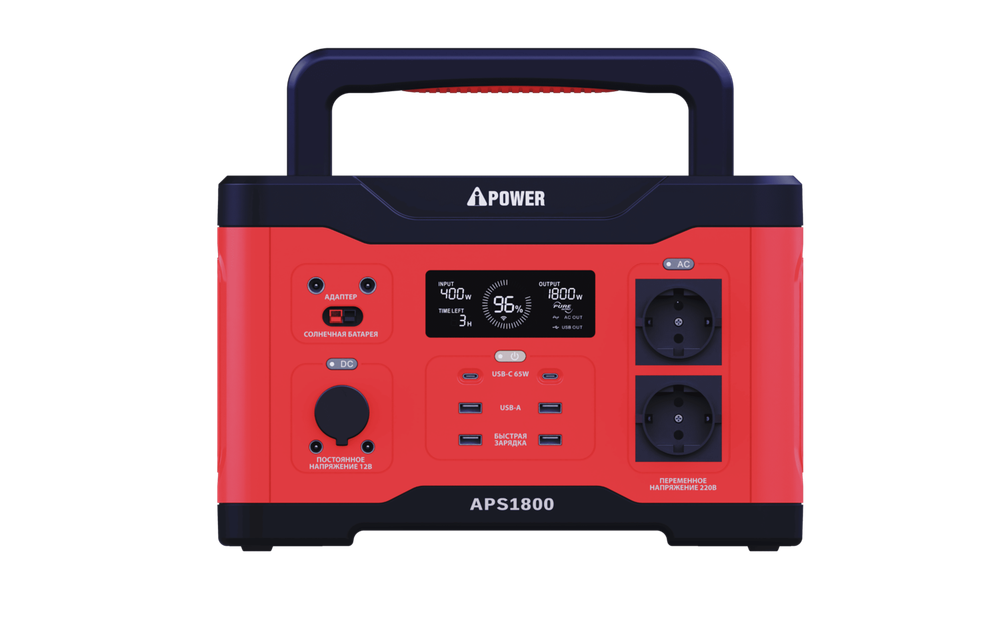 Аккумуляторная портативная электростанция A-iPower APS1800