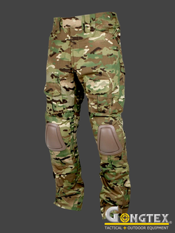 Боевые брюки Gongtex Alpha Tactical Pants с наколенниками. Мультикам