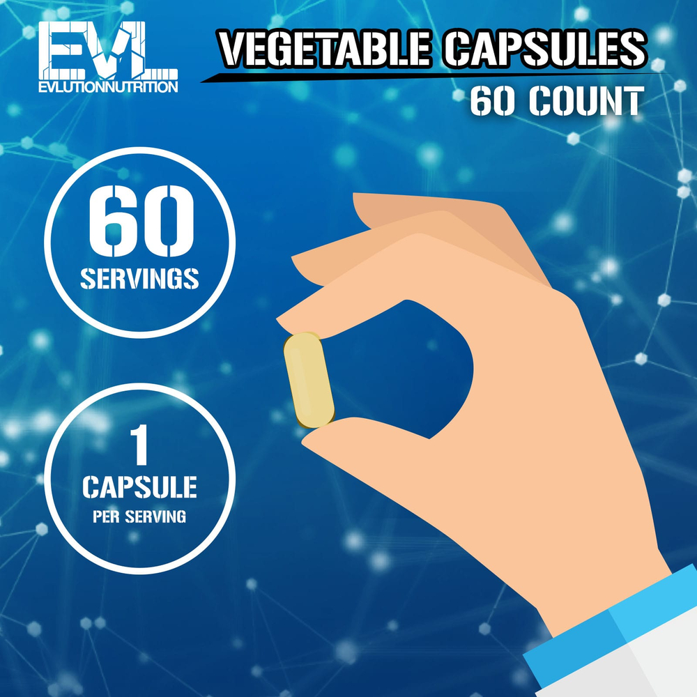 EVLution Nutrition, берберин, 60 растительных капсул (500 мг в 1 капсуле)