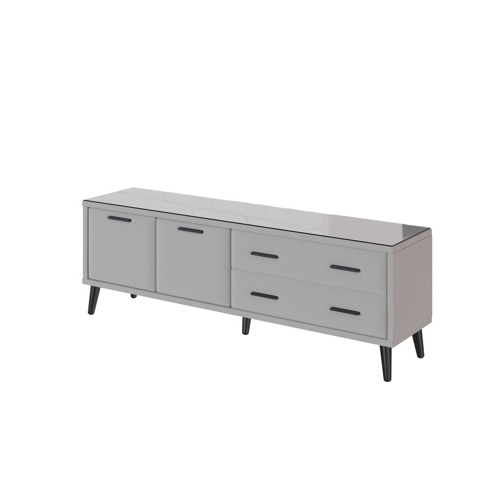 Тумба ТВ Виго 1,6, Светло-серый