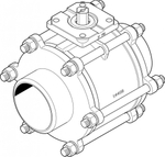 Шаровой кран Festo VZBA-4-WW-63-T-22-F10-V4V4T Ру63 Ду100 (PN63 DN100)
