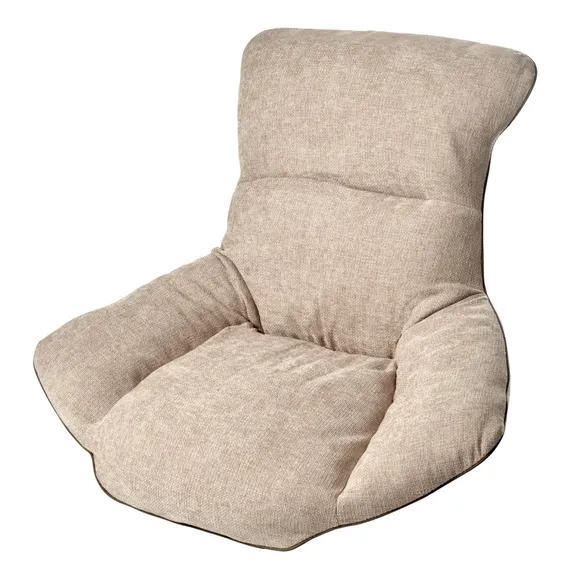 Кресло Hugo бежевая экокожа, шенилл