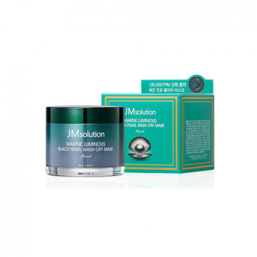 JMsolution Marine Luminous Black Pearl Wash Off Mask очищающая маска для лица с активированным углем глиной и жемчугом
