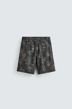 ZARA ДЛИННЫЕ ПЛАВКИ С ЦВЕТОЧНЫМ ПРИНТОМ, ОТТЕНКИ СЕРОГО
