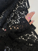 Кружевное полотно Valentino хлопковое черное