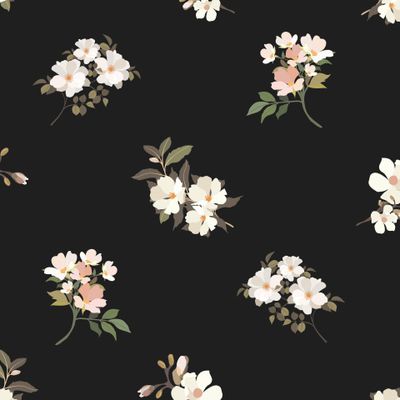 Букеты весенних цветов на черном фоне