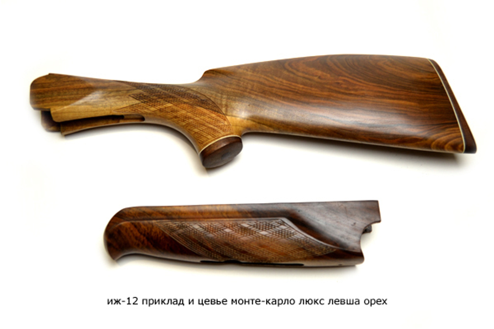 ИЖ-12 приклад и цевье Монте-Карло люкс левша орех