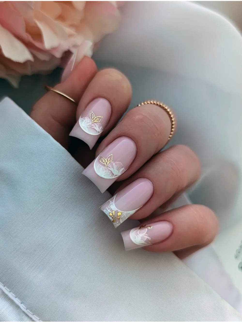 Lucky Rose Слайдеры наклейки для длинных ногтей 420