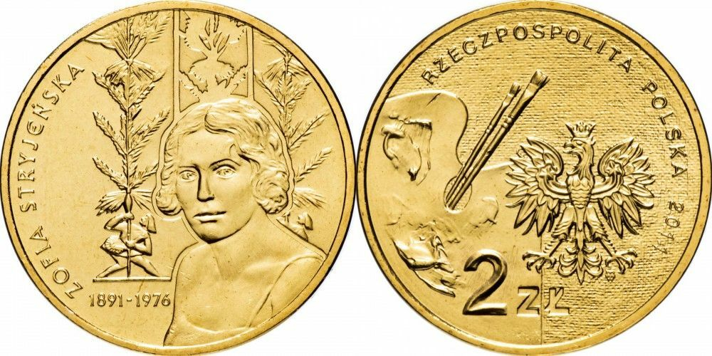 Польша 2 злотых, 2011 Художники Польши 19-20 века - София Стриженска