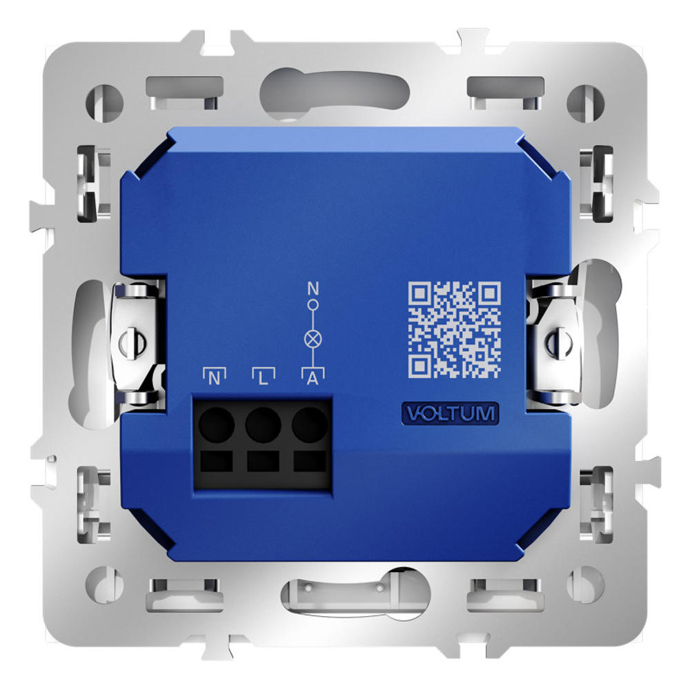 Выключатель встраиваемый VOLTUM S70 карточный 16А, (белый глянцевый)