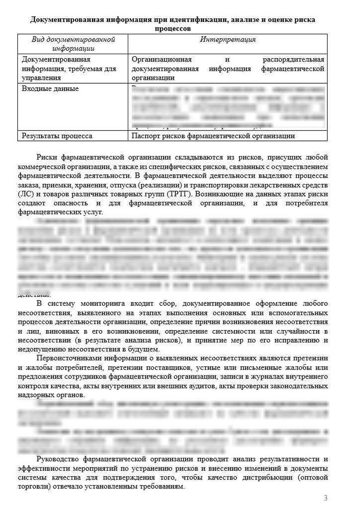 СОП «Управление рисками для качества и контроль изменений документов системы качества» для фарм дистрибьюторов