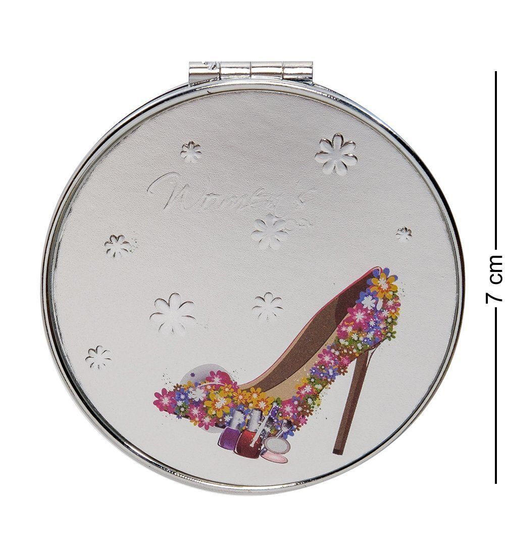 WW-123/1 Зеркало метал круглое «Туфелька»