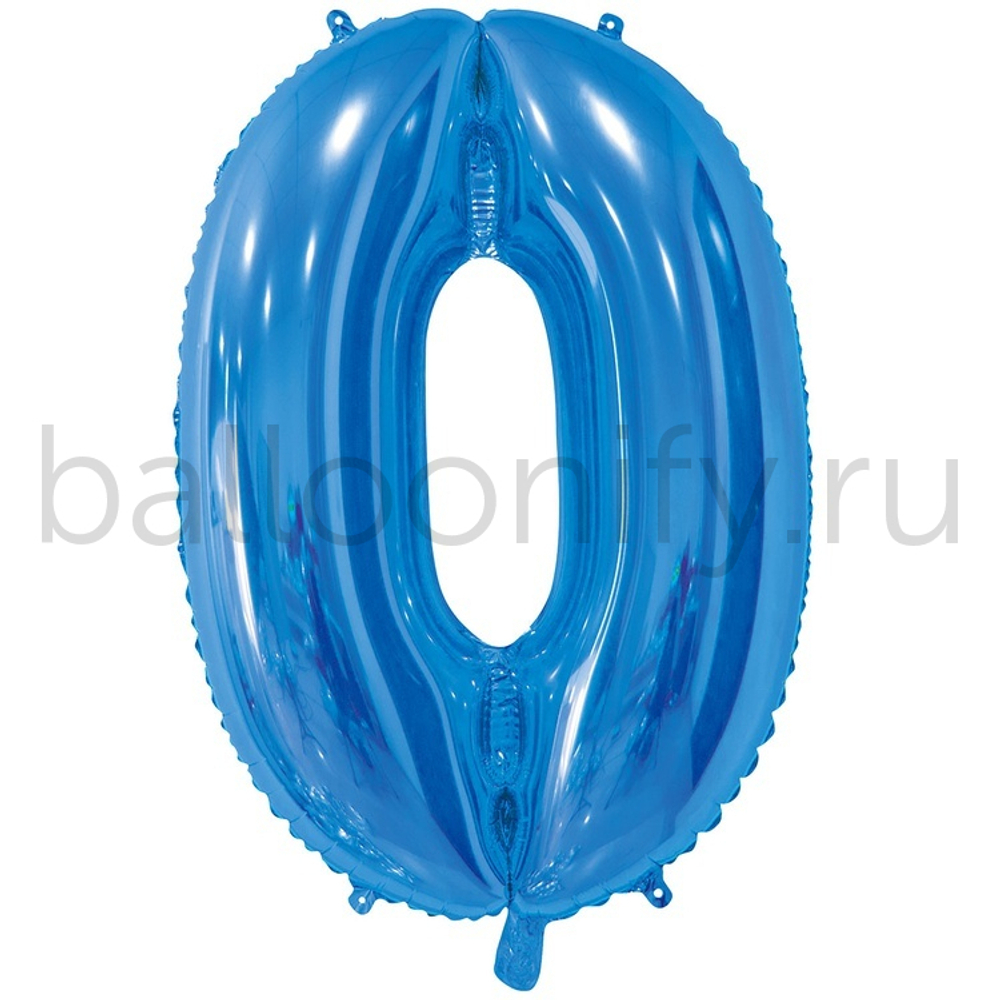 Шар ЦИФРА 0 Blue 26" 66 см