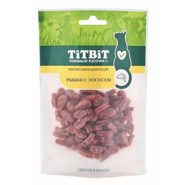 Лакомство TiTBiT Рыбки с лососем для кошек (Мягкие снеки)