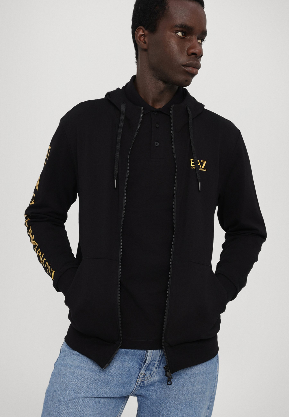 EA7 Emporio Armani UNISEX - Толстовка с капюшоном - Чёрный