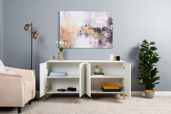 Монтесито Тумба под ТВ 16.67 Белый шагрень