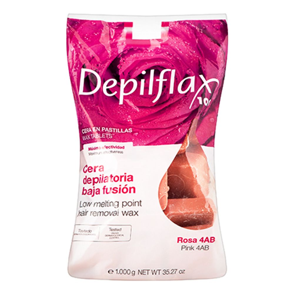 Горячий воск для депиляции Depilflax Розовый (в брикетах), 1 кг