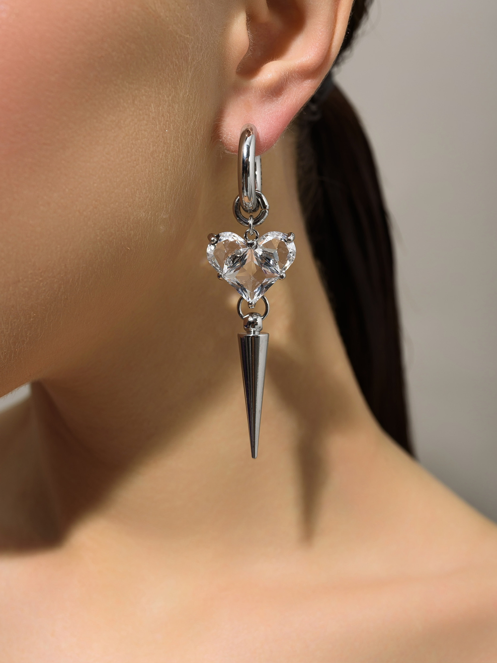 Серьги "White Soul Big" Silver
