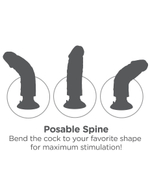 Чёрный виброфаллос со съемной присоской 9  Vibrating Cock with Balls - 22,9 см.