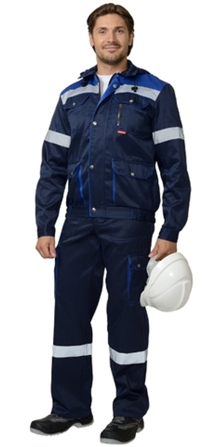 Костюм "СИРИУС-ТИТАН" куртка, п/к синий с васильковым и СОП