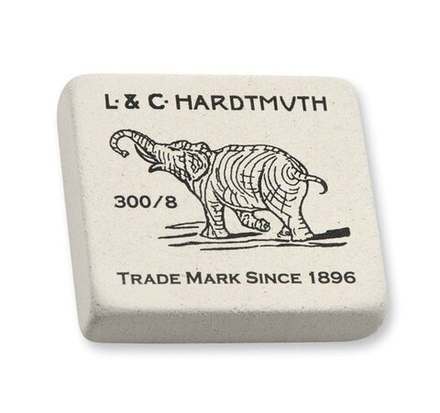 Ластик мягкий "KOH-I-NOOR" 300/08 для чернографитных карандашей 8 шт/уп, картон