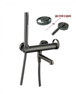 19132-Q Смеситель од. для ванны кор. (ГРАФИТ)  GANZER  (8/1шт)