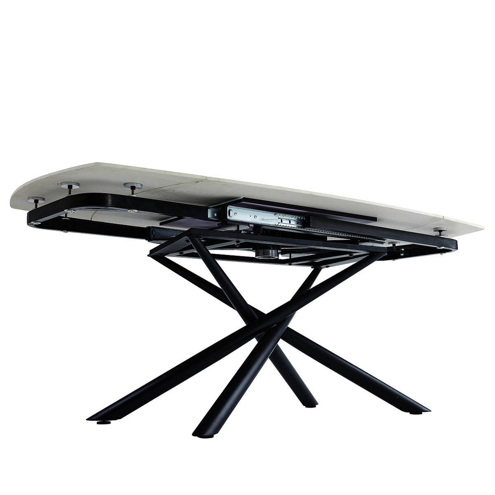 Стол керамический LA ALTA TORNADO Kass gold 120-180*85, каркас черный