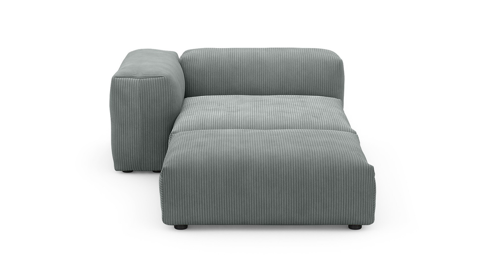 Оттоманка Фиджи Cilium Steel 137*221*62 см, Серый Вельвет Нераскладной Фиеста