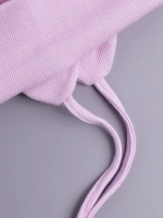 Шапка детская с ушками на завязках на осень