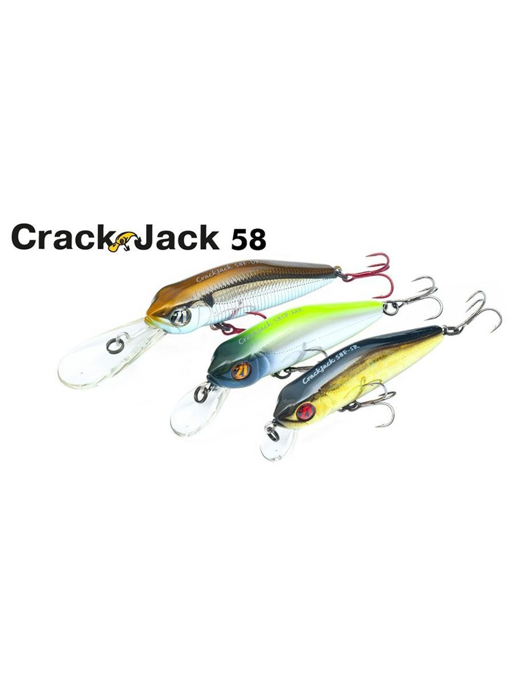 Воблер для рыбалки Pontoon21 Crackjack 58F-DR, 58мм., 5.4гр., заглубление 2.3-2.5 м, цвет A62