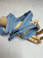 Молния металлическая разъемная (1 замок) (Lampo, 139, Небесная лазурь/металл никель, ширина тесьмы 28 мм, размер звеньев 4 мм)