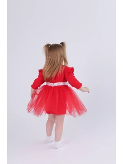 Платье нарядное для девочки красное