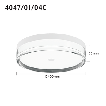 Светильник потолочный/настенный LED 32W 3000К/4000К/6000К 4047/01/04C белый Ekols 40 Stilfort