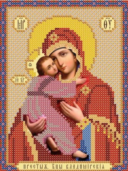 Ткань с рисунком  "Нова Слобода" №1 для вышивания бисером, 13 см х 17 см