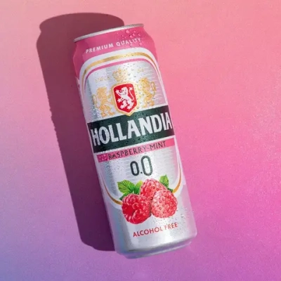 Пиво безалкогольное Hollandia Малина-Мята, 0,45 л
