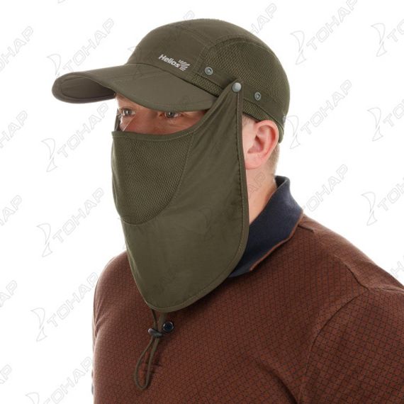 Бейсболка Helios с защитой шеи и лица (олива)