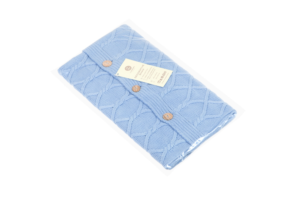 Наволочка декоративная 40х40 Luxberry Lux 34 васильковая Португалия упаковка