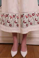 Костюм с юбкой, белый