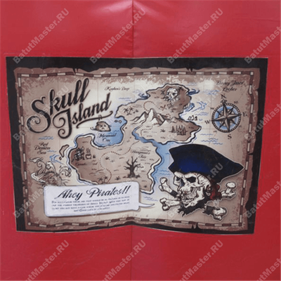 Большой надувной батут-горка "Корабль флибустьеров" 12*8*6 м