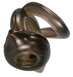 Эрекционное кольцо Bad Kitty – тройное с петлёй для мошонки