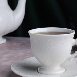 Кофейная пара 100 мл белая d 6,8 см h6 см Aristocrat Noble [6]