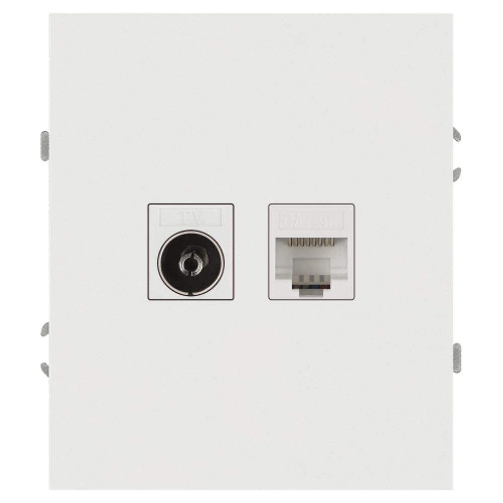 Розетка ЭРА Arktik 16-3110-01 комбинированная RJ45+TV белый | Эра Arktik